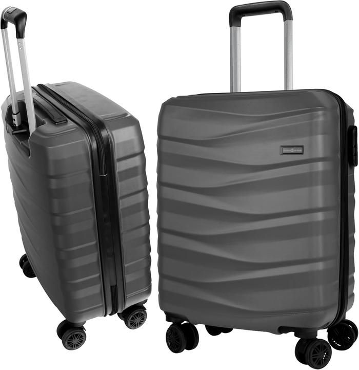 Hansekoffer Hartschalenkoffer mit Rollen und Zahlenschloss (70 l, M (50 - 90l))