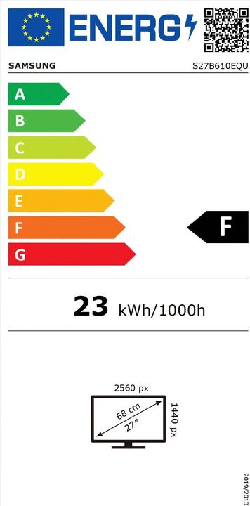 Energy Label Samsung S27B610EQU (2560 x 1440 pixels, 27")