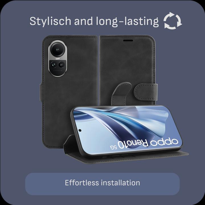 Produktbild Cazy Premium-Geldbörsen-Etui für Oppo Reno10 5G / Reno10 Pro 5G, Magnetisches Geldbörsen-Etui (Oppo Reno 5G)