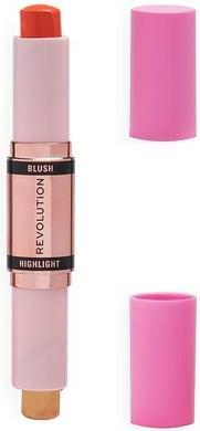 Image du produit Makeup Revolution Coral Dew Face Rouge and Highlight Stick 4.3g (Coral Dew)