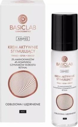 Actual product image BasicLab Aminis Actively Stimulating Night Cream Reconstruction And Firming 50Ml (50 ml, Night cream)