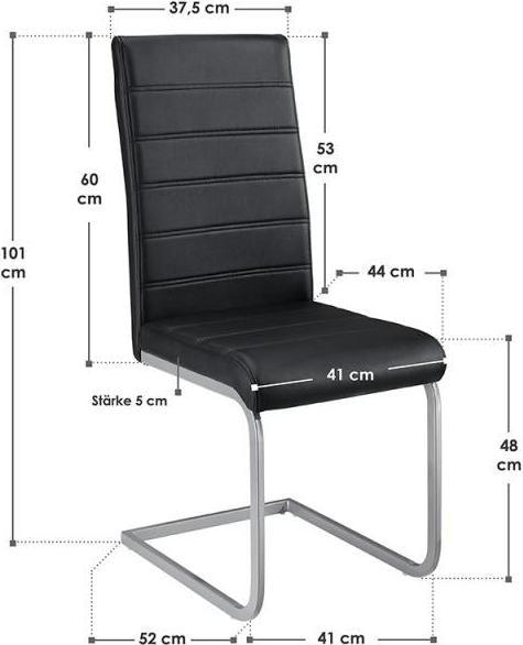 Produktbild Juskys Freischwinger Vegas 4er Set