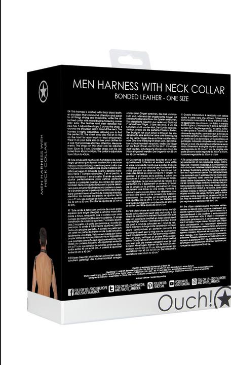 Actual product image Ouch! Men Harness with Neck Collar - One Size (One size)