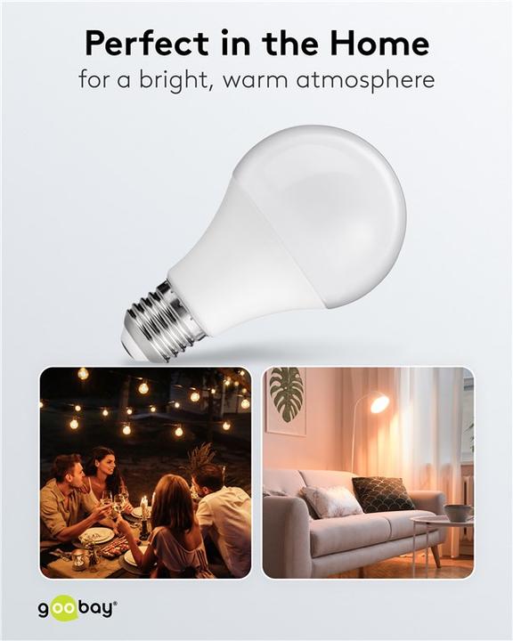 Produktbild Goobay LED-Birne, 8,5 W (E27, 8.50 W, 806 lm, 1 x, F)