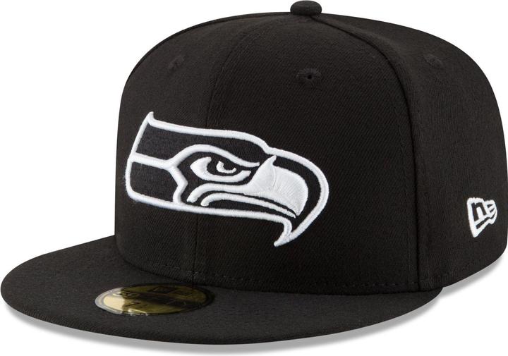 New Era 59Fifty Fitted Cap - BLACK Seattle Seahawks - 7 1/4 (7 1/4)