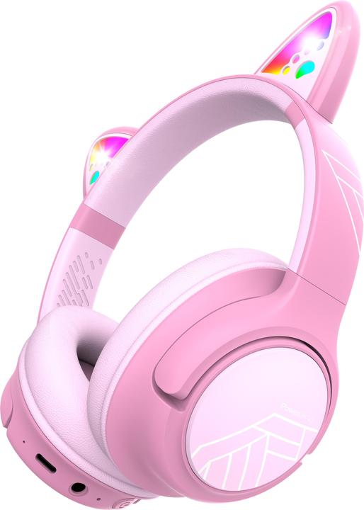 PowerLocus Bobo Bluetooth-Kinderkopfhörer pink
