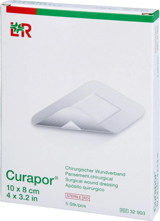 Actual product image Curapor Surgical wound dressing 10x8cm sterile (5 x)