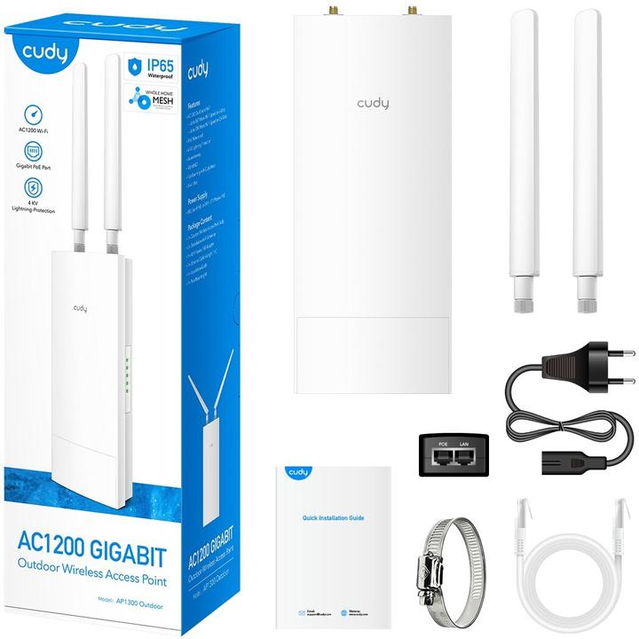 Immagine prodotto Cudy Access Point AP1300 Outdoor AP Gigabit AC1200 Outdoor (867 Mbit/s)