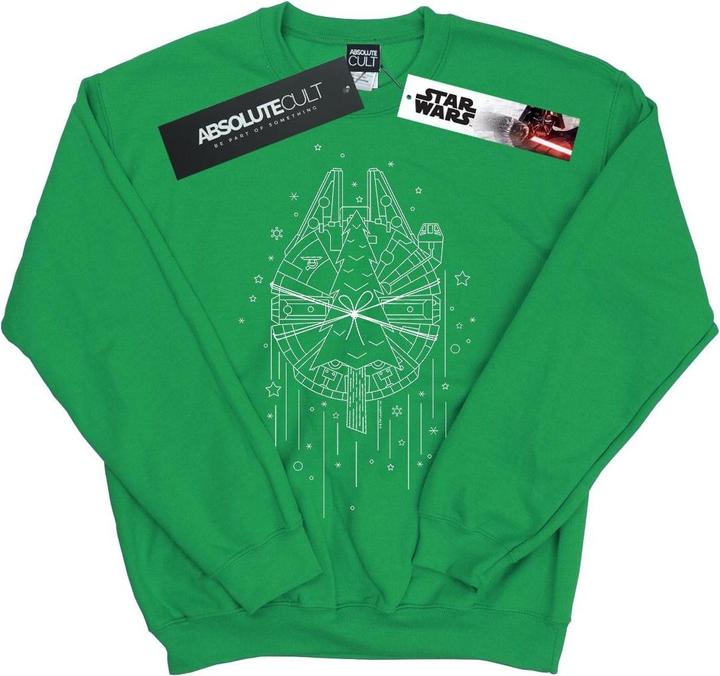 Star Wars Millennium Falcon Christmas Tree Delivery Sweatshirt (XXL)