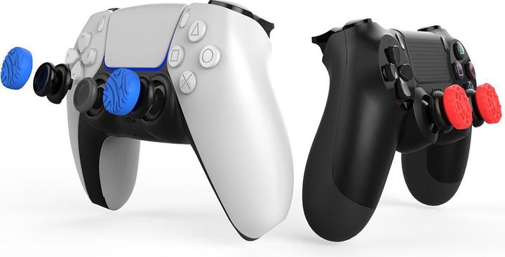 Produktbild iPega P5029 Silicone Thumb Caps for PS5/PS4 4pcs Red/Blue (PS4, PS5)
