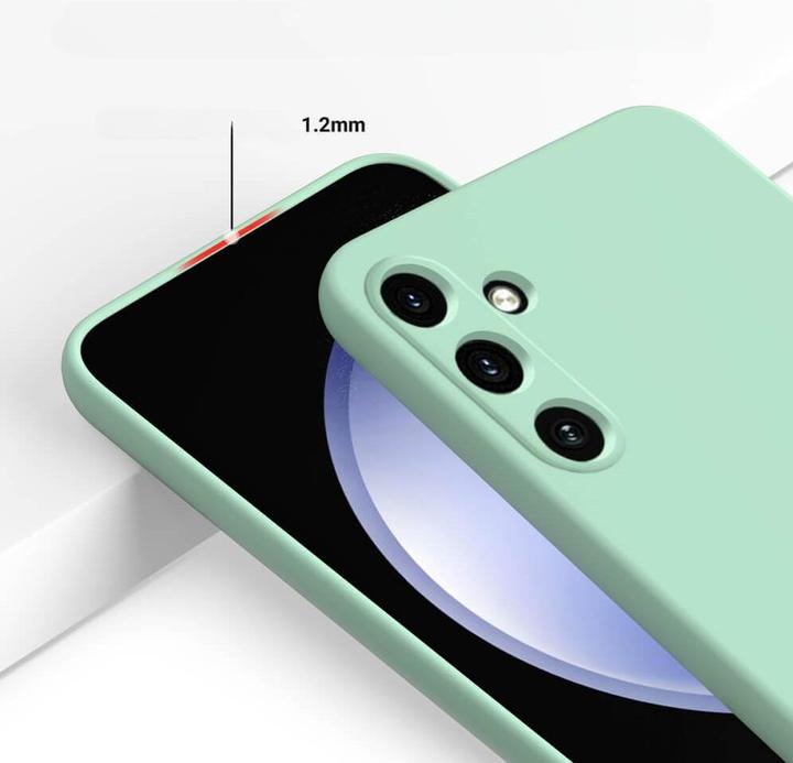 Actual product image Cover-Discount Galaxy A55 - Silicone rubber cover green (Samsung Galaxy A55)