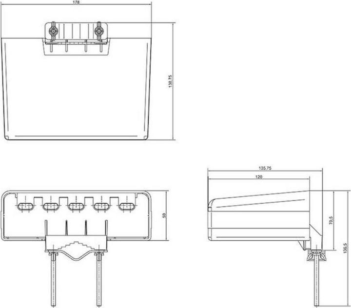 Immagine prodotto Teko BELL.5 Contenitore universale 178 x 120 x 59 ABS grigio chiaro 1 pz. (Case)