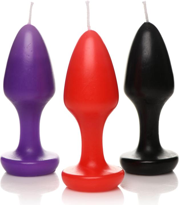 Actual product image Master Series Kink Inferno Butt Plug Drip Candles (Dice games)