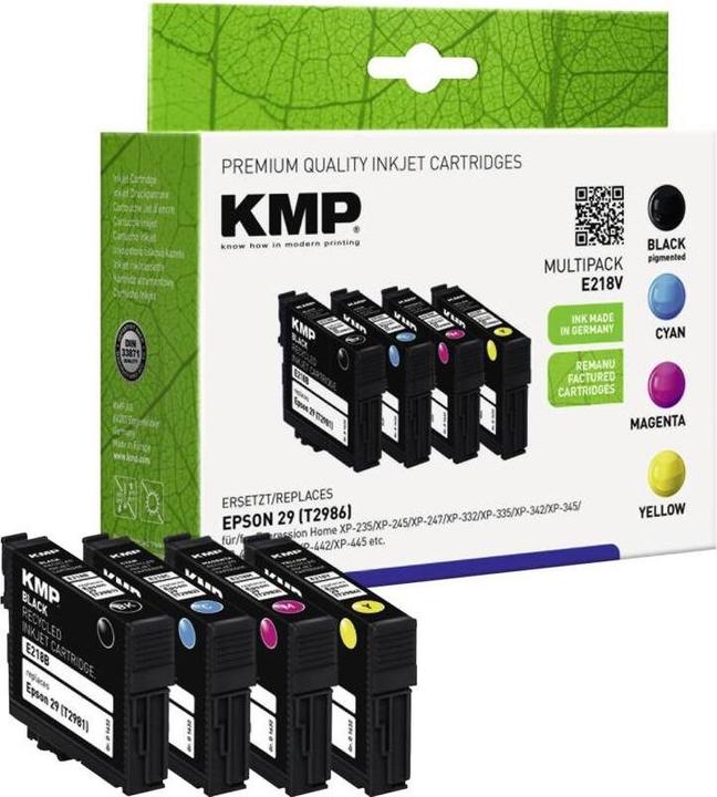 Image du produit KMP E218V Multipack BK/C/M/Y compatible avec Epson T 2986 (M, C, Y, CF)