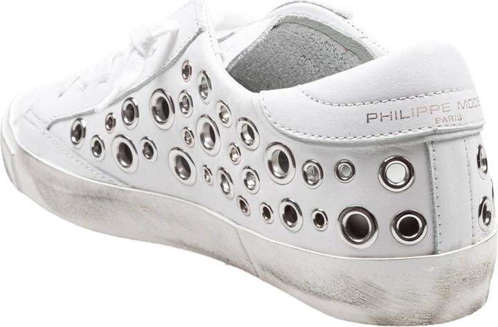 Actual product image Philippe Model prsx low leather sneakers with applied studs (41)