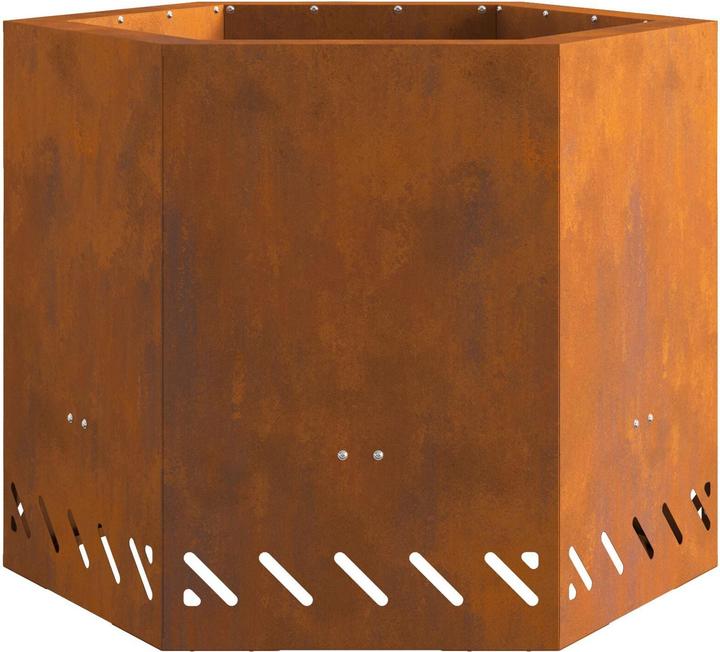 Image du produit VidaXL anneau de feu sans fumée hexagonal 38x38x51 cm acier résistant aux intempéries (38 cm)
