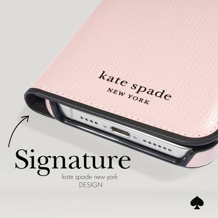 Image du produit Kate Spade Wrap Folio Case - Skórzane etui z klapką iPhone 15 Pro Max (Pale Vellum) (Apple iPhone 15 Pro Max)