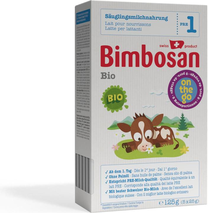 Immagine prodotto Bimbosan Bio 1 Säuglingsmilch Reiseportionen (125 g, dalla nascita)