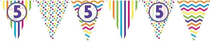 Actual product image Creative Party Paper Patterned 5th Birthday Banner