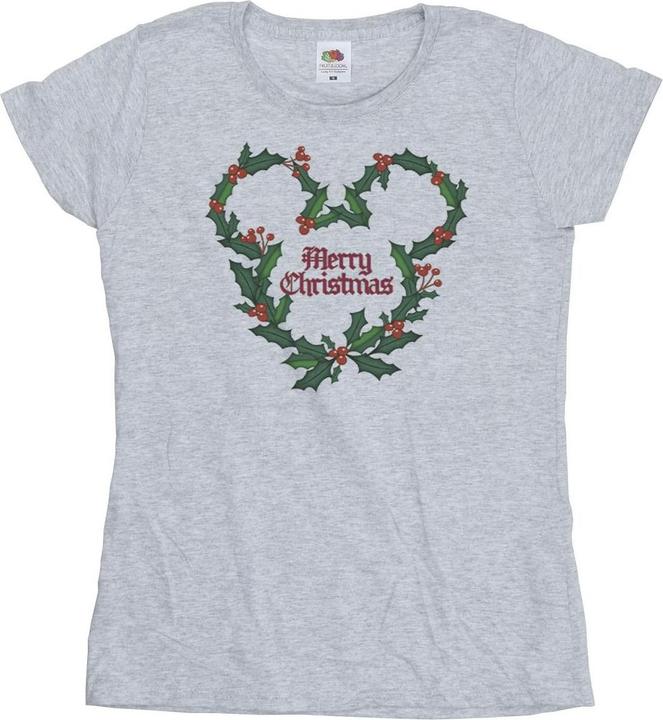 Disney Mickey Mouse Merry Christmas Holly TShirt (XL)