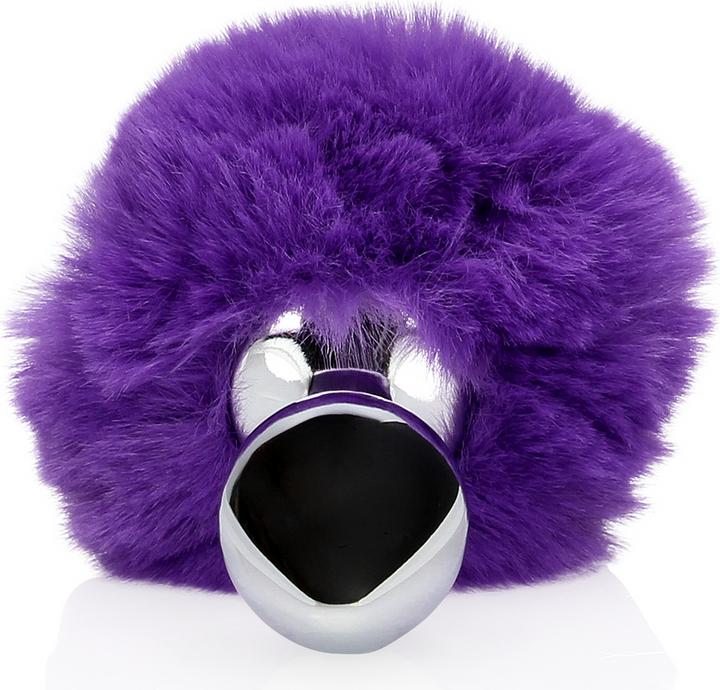 Image du produit Ouch! Bunny Tail with Metal Butt Plug - Purple