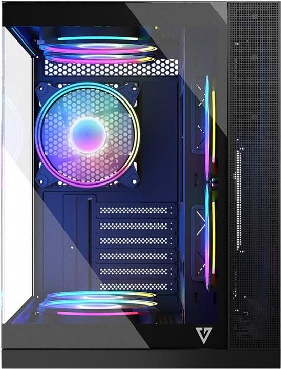 Actual product image Modecom Obudowa Volcano Panorama Apex ARGB 7F czarna (AT-PANORAMA-7F-ARGB-10-000000-0002) (ITX, ATX, mATX)