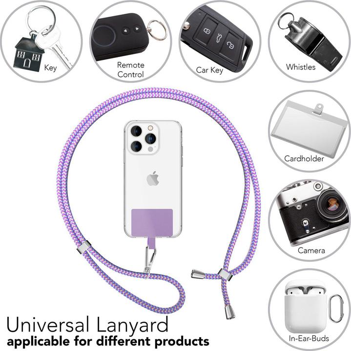 Image du produit Nalia Chaîne universelle pour téléphone portable à porter autour du cou avec pad