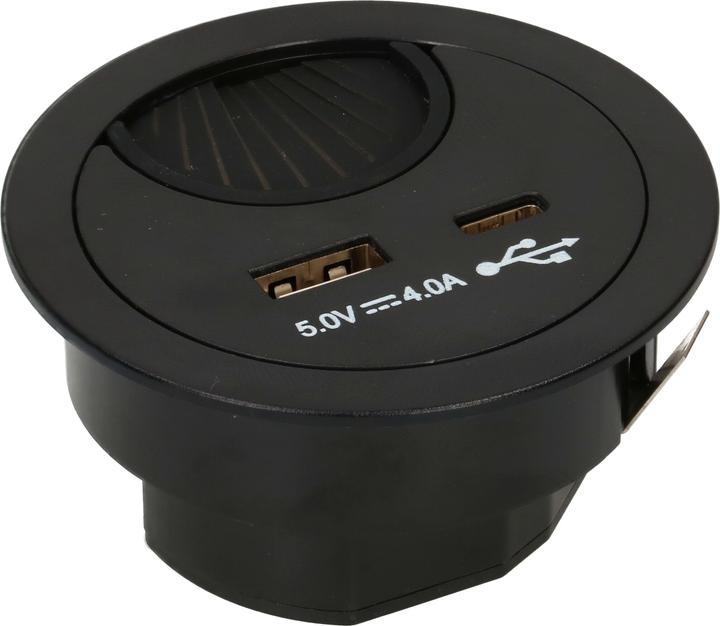 Immagine prodotto Max Hauri Passaggio del cavo Office Line con caricatore USB/A e USB/C