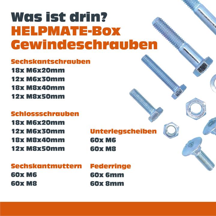 Produktbild Helpmate Gewindeschrauben-Set (480 Schrauben pro Stück)