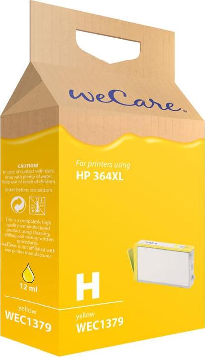 Produktbild Wecare Tinte 364XL rebuilt yellow CB325EE zu HP PhotoSmart D5460 12ml (Y)