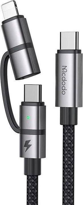 Image du produit Mcdodo 2in1 cable CA-0450 USB-C to USB-C + Lightning, 1.2 m (1.20 m, 100 W)