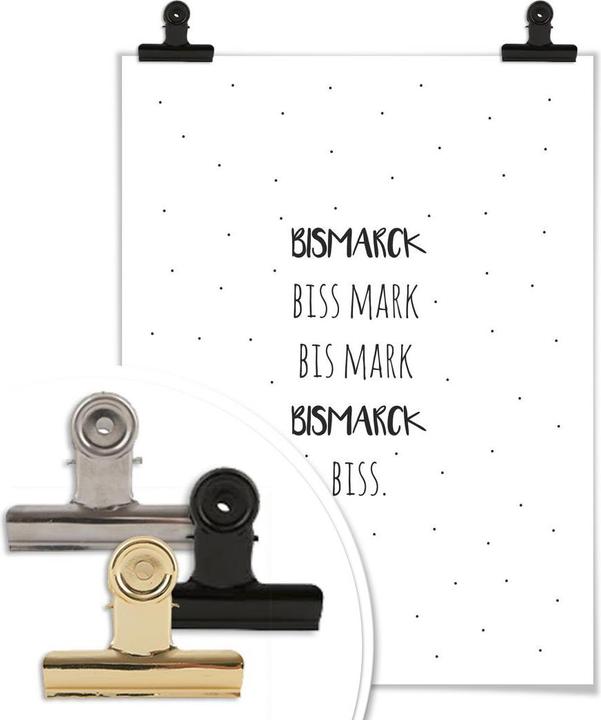 Actual product image Trenddeko Tongue twister - Bissmarck bit Mark (60 x 80 cm)