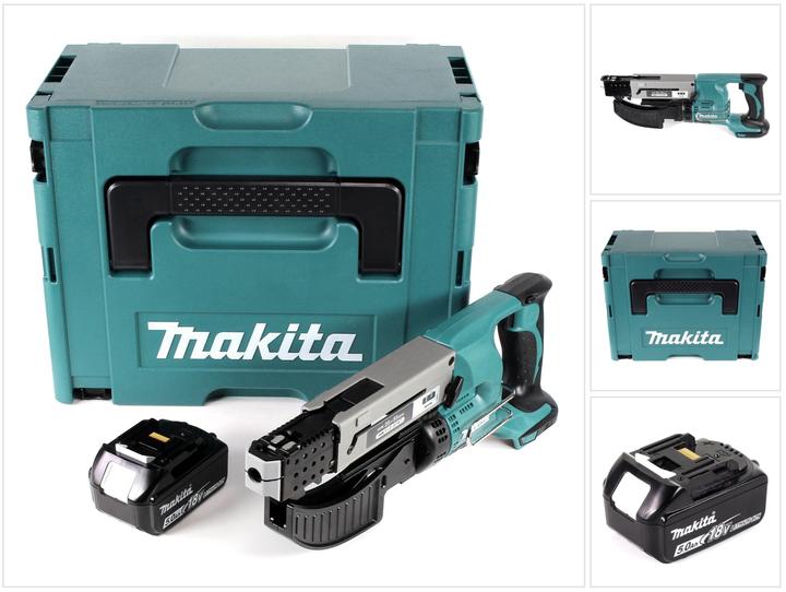 Produktbild Makita DFR 550 T1J Akku Magazinschrauber 18V 25-55mm + 1x Akku 5,0Ah + Makpac - ohne Ladegerät (Akkubetrieb)