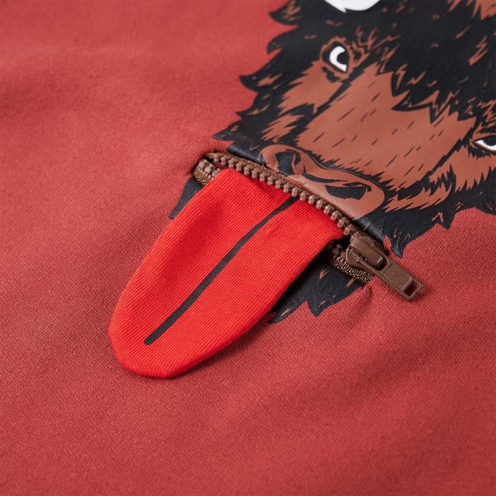 Immagine prodotto VidaXL Maglia con cappuccio per bambini rosso scuro 92,Materiale: 95 (92)