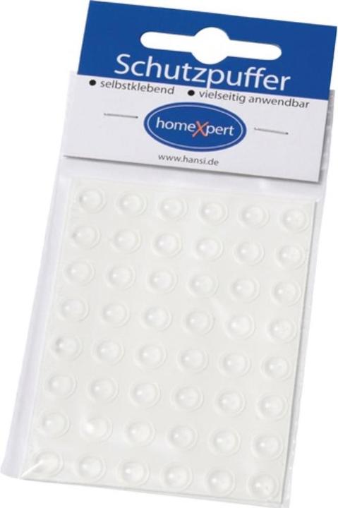 Hansi-Siebert Schutzpuffer Clear 6,4 mm Kunststoff transparent Linse selbstklebend (Anschlagdämpfer, 70 Stück)
