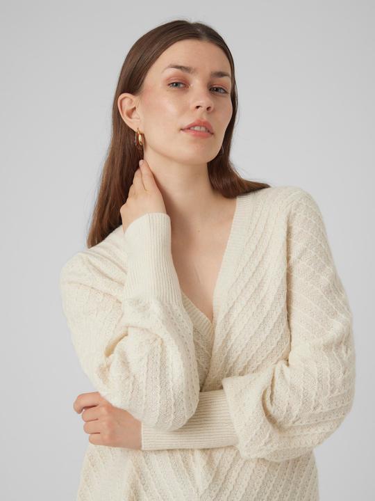 Produktbild Vero Moda VMANJASTINNA LONG V-NEK PULLOVER GA EXC Strickpullover (M)