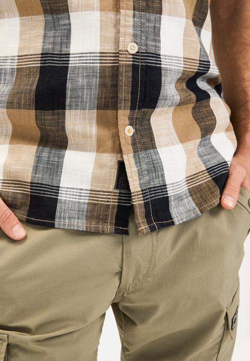 Immagine prodotto Camel Active Kariertes Kurzarmhemd aus reiner Baumwolle (XL)