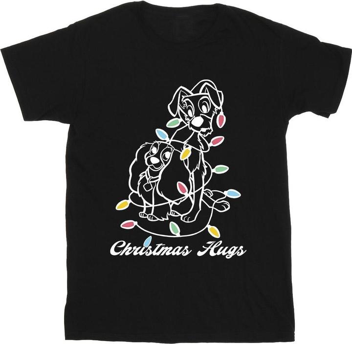 Disney Lady And The Trump Christmas Hugs TShirt (S)