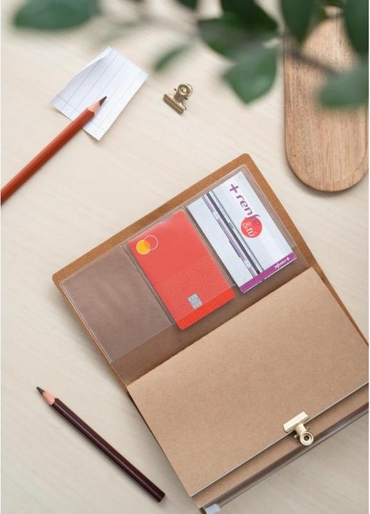 Image du produit - Carnet de voyage en cuir Poufsouffle 12x19,6 cm (Jaune) (Quadrillé, Couverture rigide)