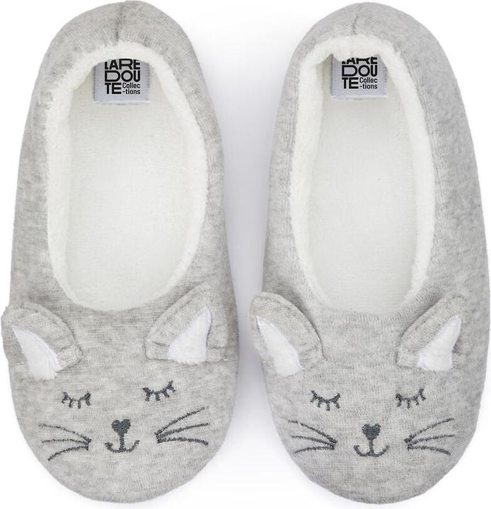 Actual product image La Redoute Collections Warm slippers with cat motif (29)