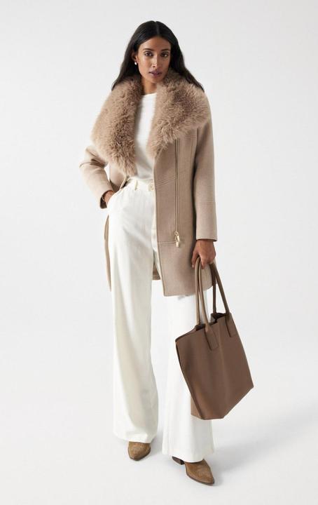 Produktbild Salsa Jeans Wool Coat With Fur Collar (XL)