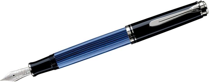 Actual product image Pelikan Fountain Pen M805 Black-Blue M Case (Silver, Black, Blue, 1 x)