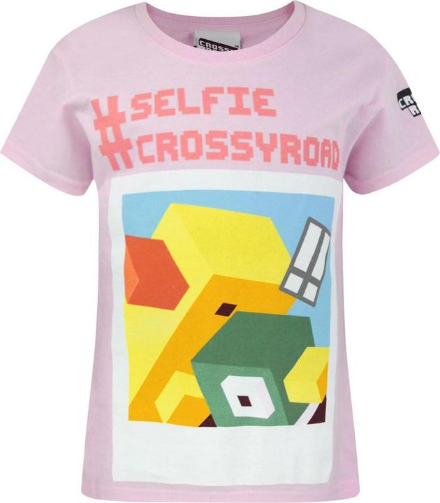 Crossy Road Mädchen Selfie Kurzarm TShirt