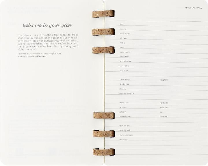Productafbeelding Moleskine 12-maandenplanner met spiraalbinding, L/A5, zachte kaft, zwart (A5, Engels)
