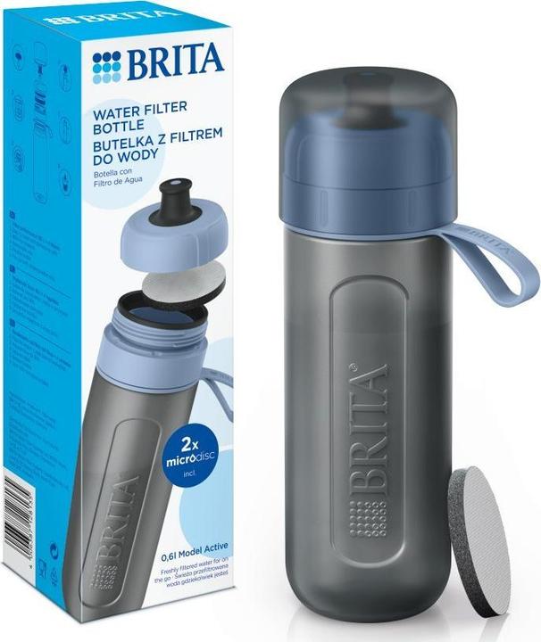 Immagine prodotto Brita Bottiglia con filtro a 2 dischi blu attivo (0.60 l)