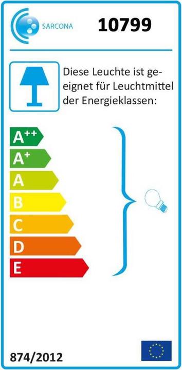 Energielabel Grafner Staande lamp met 2 stopcontacten (E27, IP44)