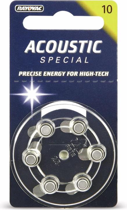 Immagine prodotto Rayovac Batt.Acoustic S. 10 Confezione da 6 (6 pz., PR70, 105 mAh)