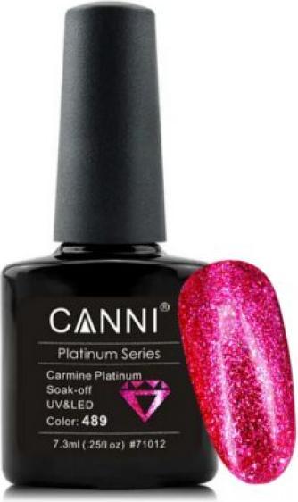 Canni Gellack Platinum Carmine UV/LED (Carmine, Gel-Effekt Nagellack)