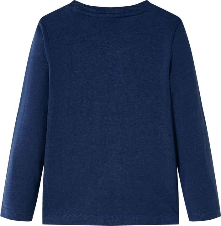 Immagine prodotto VidaXL Camicia a maniche lunghe per bambini blu navy melange 140,Materiale: 100 (140)