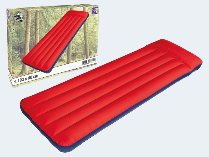 Productafbeelding Happy People 78013 Boxmatras, PVC met microvezelcoating, rood/blauw, ca. 192x60x15 cm